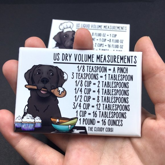 Black Labrador Retriever Kitchen Measuring Magnets - Picture 2 of 4